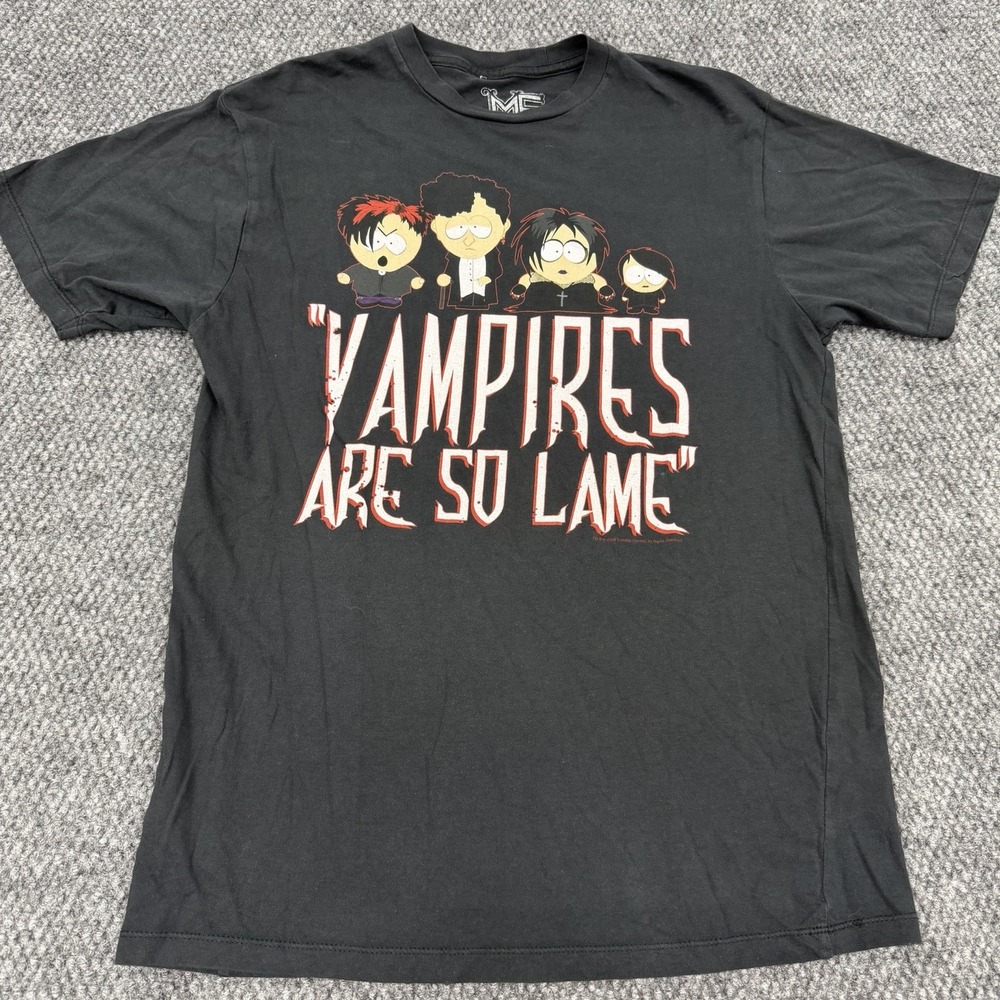 Vintage South Park Vampires Are So Lame Graphic Tee T-Shirt 2009 ~ Rare
